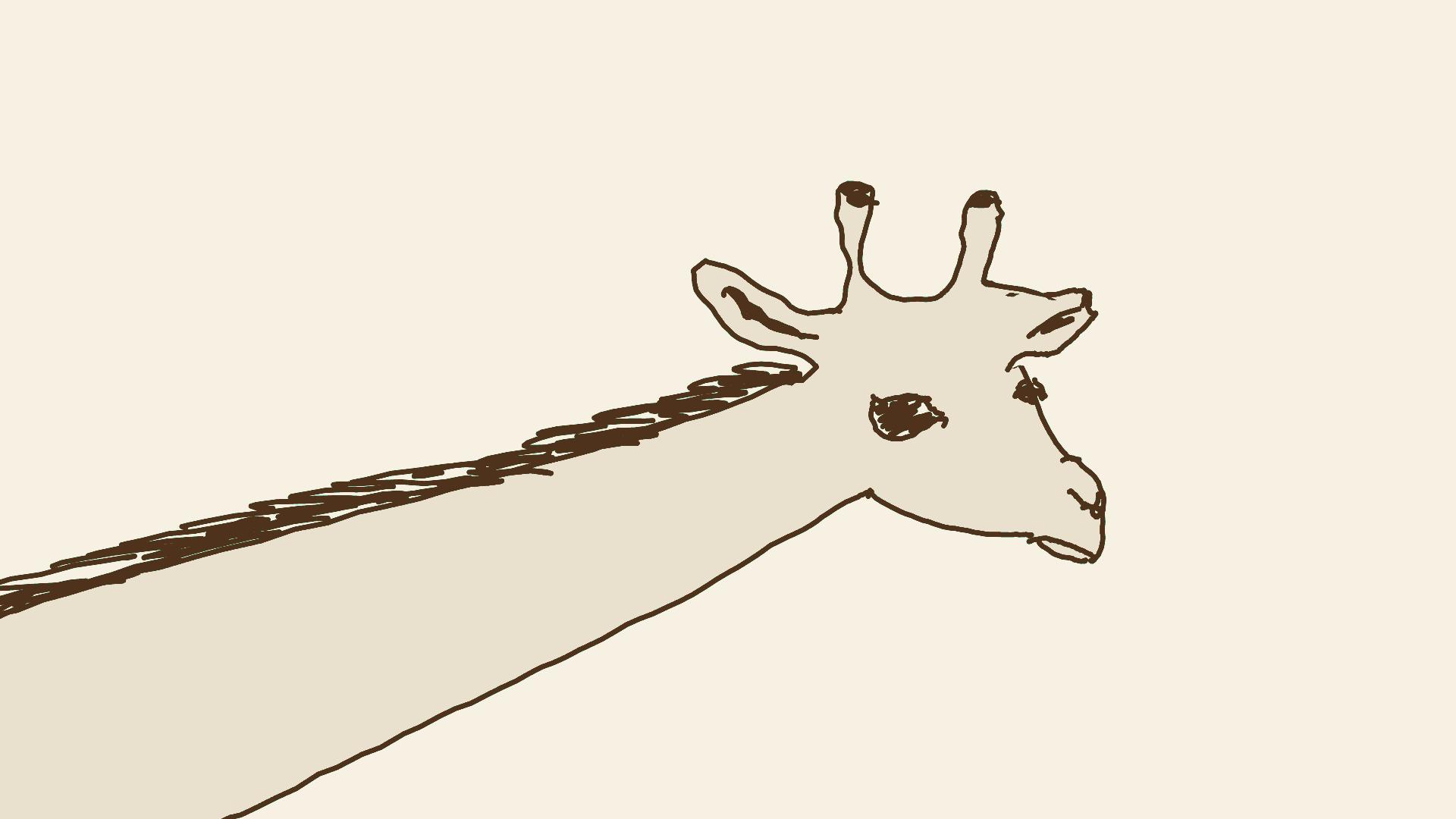 a drawing of a giraffe